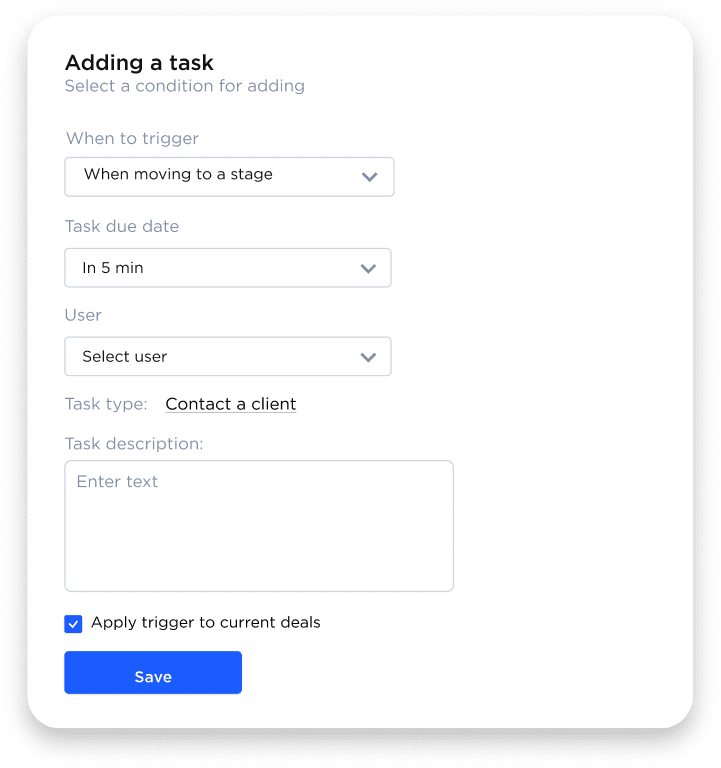 Chatbot builder and trigger setup